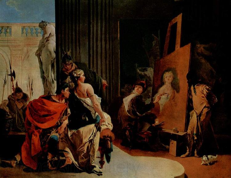 Giovanni Battista Tiepolo Alexander der GroBe und Campaspe im Atelier des Apelles Spain oil painting art